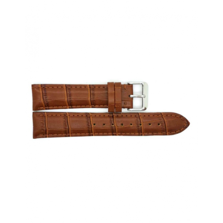 Horlogeband 14mm Bruin Krokodillenprint - 20306