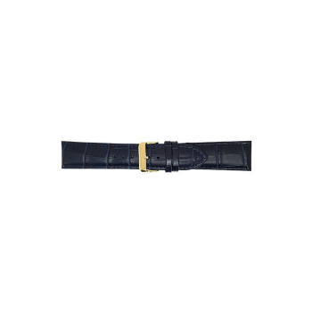 Horlogeband 14mm Blauw, Krokodillen print - 20308