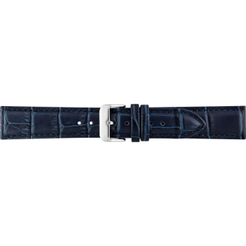 Horlogeband 14mm Blauw, Krokodillen print - 20308