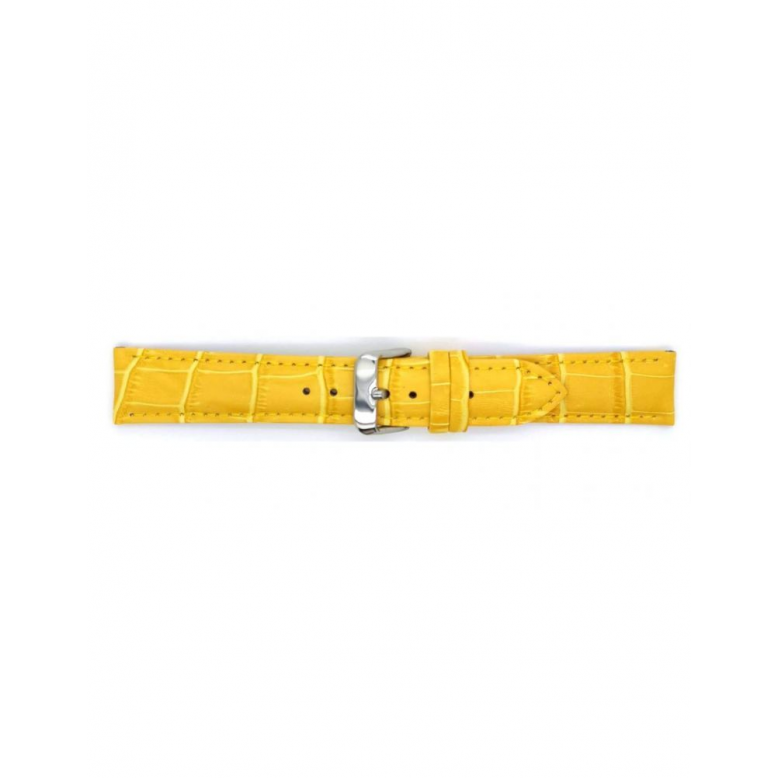 Alligator print calf leather strap, mat. With strong case and buckle connection, stitched loop and stainless steel buckle. This strap has soft leather lining and is super flexible - 20311 Alligator print calf leather strap, mat. With strong case and buckle connection, stitched loop and stainless steel buckle. This strap has soft leather lining and is super flexible - 20311