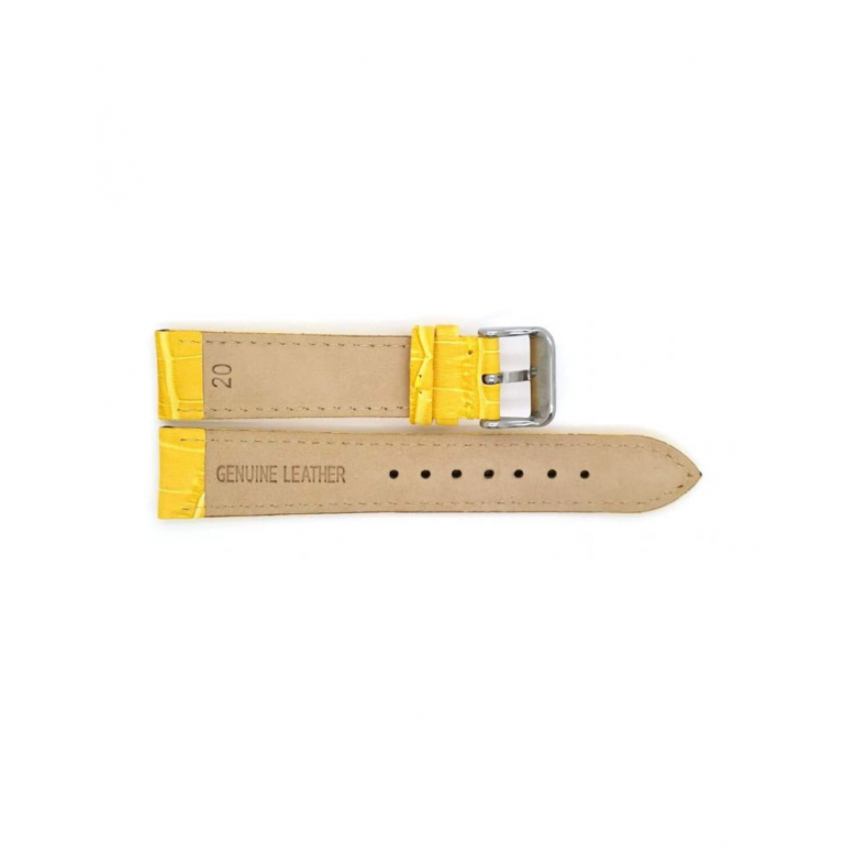 Alligator print calf leather strap, mat. With strong case and buckle connection, stitched loop and stainless steel buckle. This strap has soft leather lining and is super flexible - 20311 Alligator print calf leather strap, mat. With strong case and buckle connection, stitched loop and stainless steel buckle. This strap has soft leather lining and is super flexible - 20311