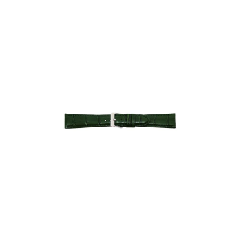 Alligator print calf leather strap, mat. With strong case and buckle connection, stitched loop and stainless steel buckle. This strap has soft leather lining and is super flexible - 20313