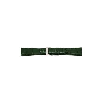 Alligator print calf leather strap, mat. With strong case and buckle connection, stitched loop and stainless steel buckle. This strap has soft leather lining and is super flexible - 20313
