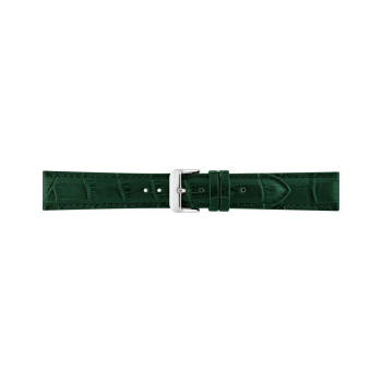 Alligator print calf leather strap, mat. With strong case and buckle connection, stitched loop and stainless steel buckle. This strap has soft leather lining and is super flexible - 20313