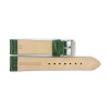 Alligator print calf leather strap, mat. With strong case and buckle connection, stitched loop and stainless steel buckle. This strap has soft leather lining and is super flexible - 20313