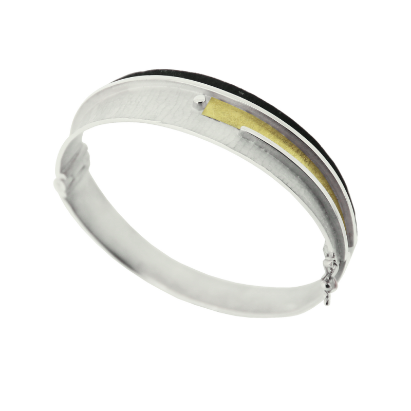 AUDAR Armband, model 1916D zilver met 18 krt goud en diamant 0,012ct. - 20358 AUDAR Armband, model 1916D zilver met 18 krt goud en diamant 0,012ct. - 20358