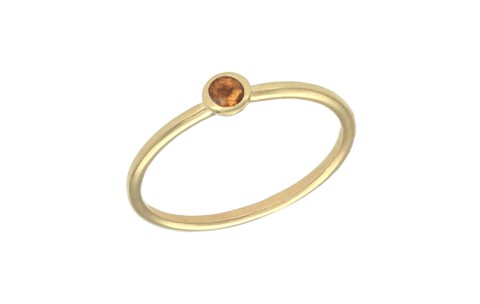 Swing Jewels Ring, 14krt.goud met Citrien Birthstone November (maat 52) - 20364