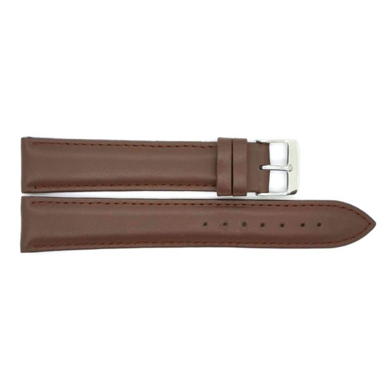Simple calf leather, padded, strap with steel buckle and same color stitch. XL - 20327