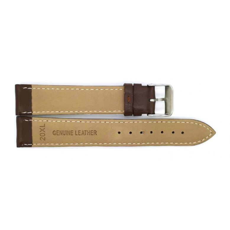 Simple calf leather, padded, strap with steel buckle and same color stitch. XL - 20327