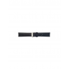 Horlogeband 22mm, Zwart met witte stiksel. - 20349