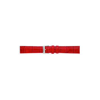 Horlogeband 22mm Krokodillenprint in de kleur Rood - 20351 Horlogeband 22mm Krokodillenprint in de kleur Rood - 20351