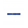 Alligator print calf leather watch strap, mat. Blauw - 20324