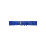 Alligator print calf leather watch strap, mat. Blauw - 20324