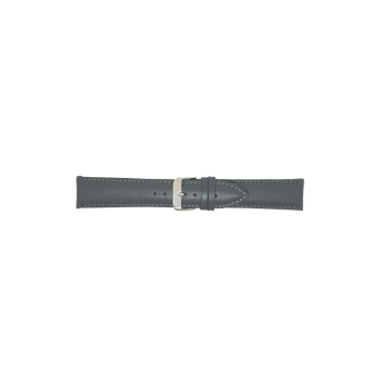 Simple calf leather, padded, strap with steel buckle and same color stitch. - 20331