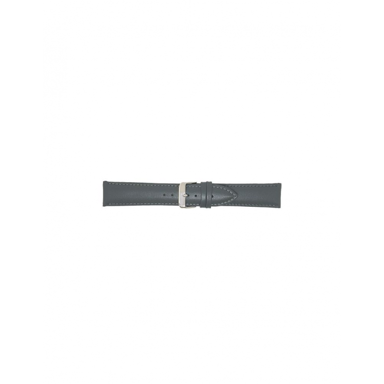 Simple calf leather, padded, strap with steel buckle and same color stitch. - 20331