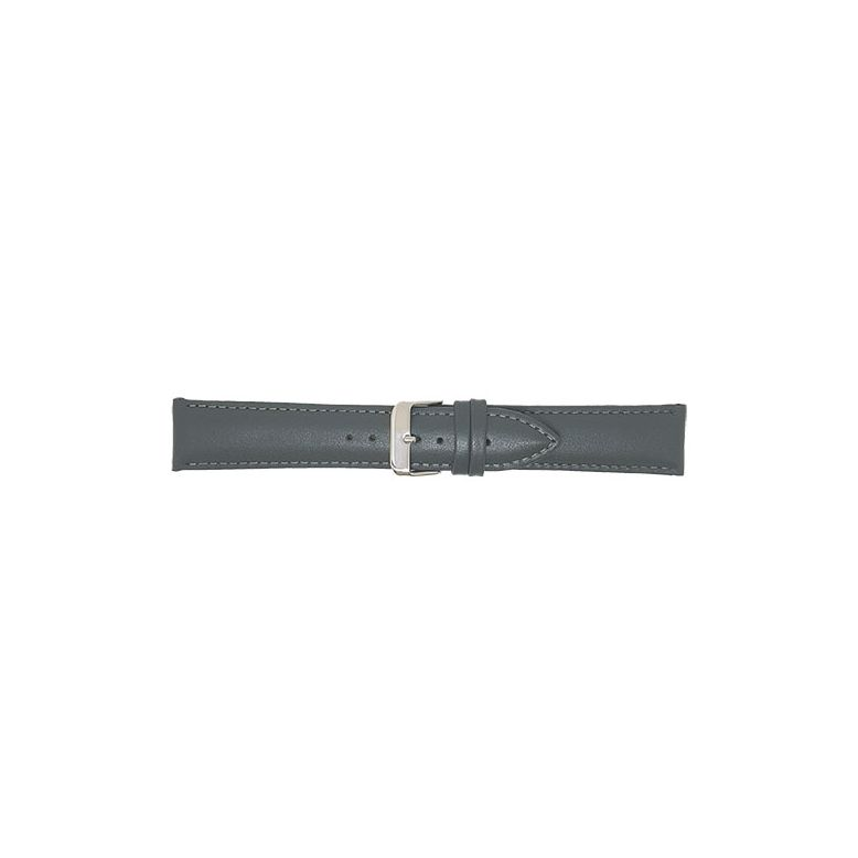 Simple calf leather, padded, strap with steel buckle and same color stitch. - 20331