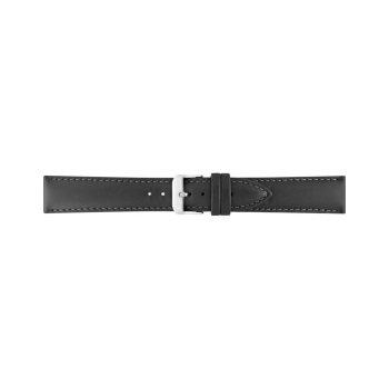 Simple calf leather, padded, strap with steel buckle and same color stitch. - 20331