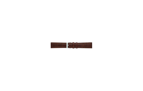 EXTRA LONG alligator print calf leather watch strap, mat. With strong case and buckle connection, stitchinged loop and stainless steel buckle. This watch strap has soft leather lining and is super flexible. - 20332