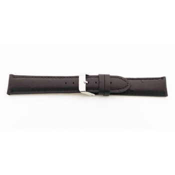 Horlogeband 18mm Zwart, Struisvogel print - 20333