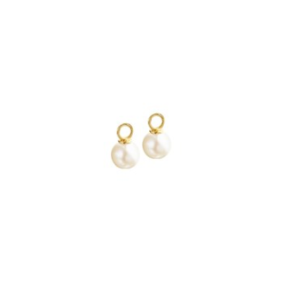 Creoolhangers, 14krt.Goud met zoetwaterparel (6,5mm.) - 20281 Creoolhangers, 14krt.Goud met zoetwaterparel (6,5mm.) - 20281