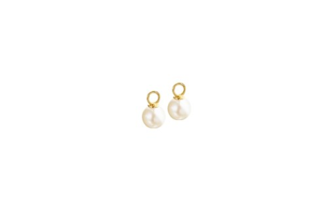 Creoolhangers, 14krt.Goud met zoetwaterparel (6,5mm.) - 20281