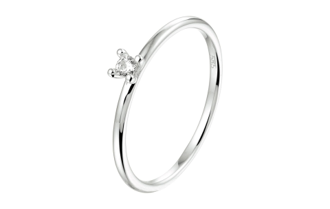 HC Ring, 14krt.goud met zirconia (maat 17,25) - 20286