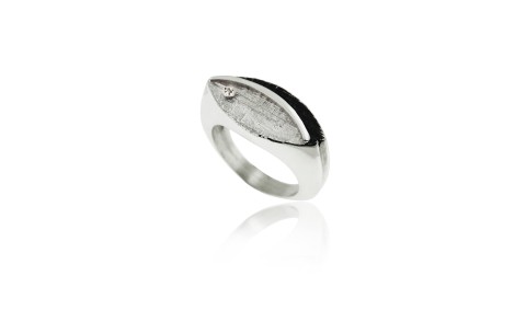 AUDAR Ring, model 1941 zilver met Diamant 0.012ct (maat 56) - 20441