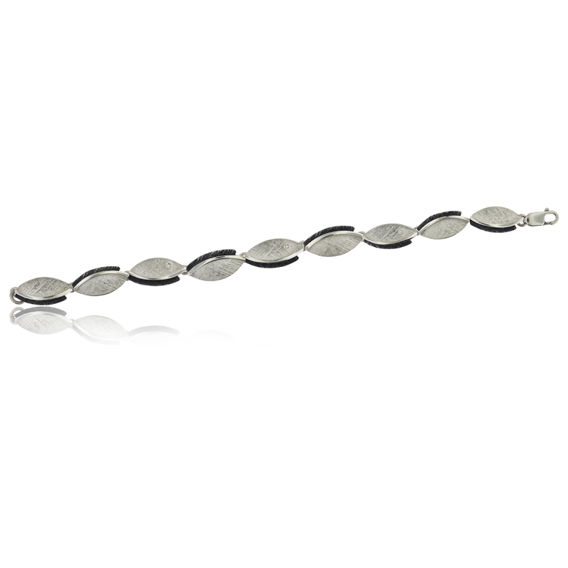 AUDAR Armband, model 1941 zilver met diamant totaal 0,36ct. (lengte 19cm) - 20442