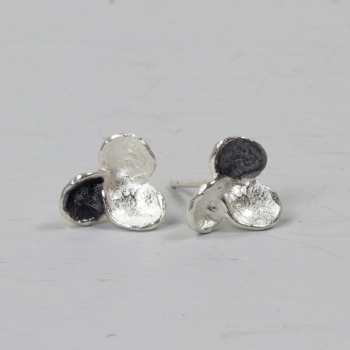 Jeh Jewels Oorknop, model 20734 zilver/oxie (1cm.) - 20512