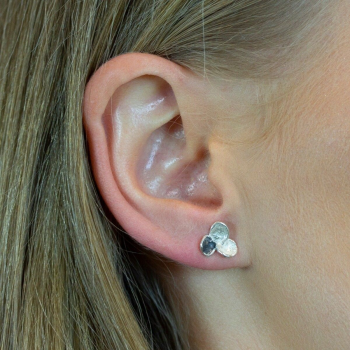 Jeh Jewels Oorknop, model 20734 zilver/oxie (1cm.) - 20512