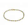 Armband, 14krt.bicolour goud (lengte: 19cm.) - 20516