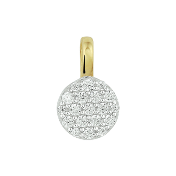 Hanger, 14krt.goud met zirconia (7mm.) - 20532 Hanger, 14krt.goud met zirconia (7mm.) - 20532