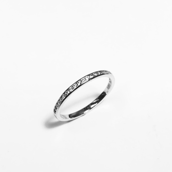 Ring, 14 krt. witgoud met zirconia (maat 17,5) - 17207 Ring, 14 krt. witgoud met zirconia (maat 17,5) - 17207