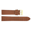 Horlogeband 22mm Licht Bruin Krokodillenprint - 20338