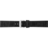 Horlogeband 22mm, alligator print. Zwart - 20340
