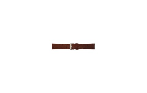 Alligator print calf leather watch strap, mat. With strong case and buckle connection, stitchinged loop and stainless steel buckle. This watch strap has soft leather lining and is super flexible - 20350
