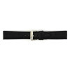 Ostrich print, calf leather watch strap with "cust sides" finished with black paint, independent of the strap color. This watch strap is padded and fitted with a stainless steel buckle. - 20352