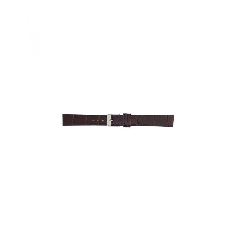 Horlogeband 18mm Bruin Krokodillenprint - 20648