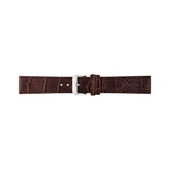 Horlogeband 18mm Bruin Krokodillenprint - 20648