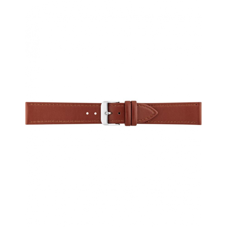 Horlogeband 18mm, Genuine leather Lichtbruin - 20653
