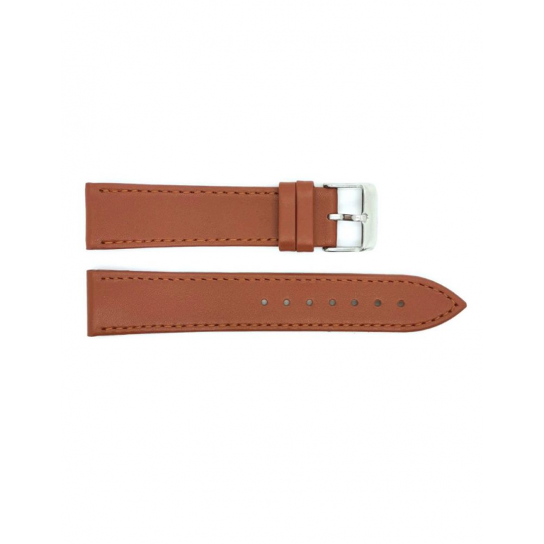Horlogeband 18mm, Genuine leather Lichtbruin - 20653