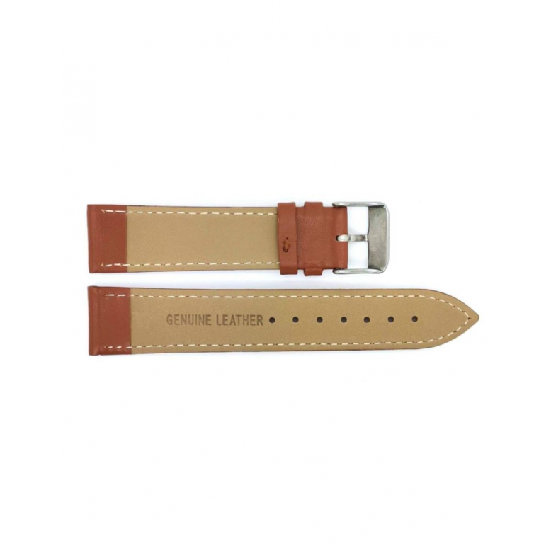 Horlogeband 18mm, Genuine leather Lichtbruin - 20653