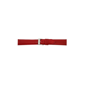 Horlogeband 14mm, Rood met Hagedissenprint - 20655