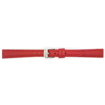 Horlogeband 14mm, Rood met Hagedissenprint - 20655