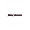 Horlogeband 20mm, alligator print, donker bruin - 20652