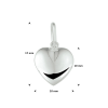 Hanger, zilver hart massief 10x10mm. - 20656 Hanger, zilver hart massief 10x10mm. - 20656