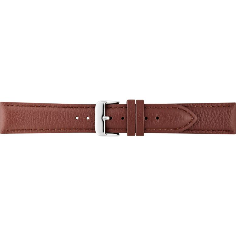 BBS Bison grained calf leather watch strap. Padded and fitted with solid stainless steel buckle. Like all BBS watch straps, this one has a soft nubuck lining and a reinforced case connection - 20739