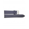 Horlogeband 22mm Zwart met witte stiksels - 20732