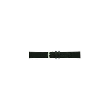 Genuine leather flat watch strap with stitching to ensure durability. The stainless steel buckle is strong and durable. This watch strap fits traditional, dressed watches and is available in many sizes - 20735