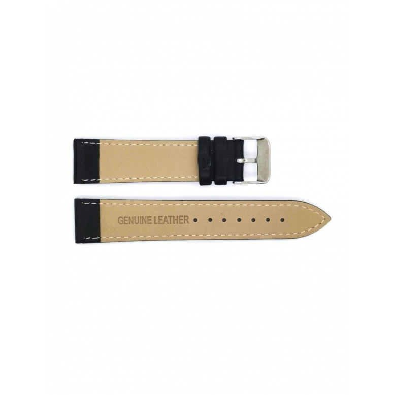 Genuine leather flat watch strap with stitching to ensure durability. The stainless steel buckle is strong and durable. This watch strap fits traditional, dressed watches and is available in many sizes - 20735 Genuine leather flat watch strap with stitching to ensure durability. The stainless steel buckle is strong and durable. This watch strap fits traditional, dressed watches and is available in many sizes - 20735